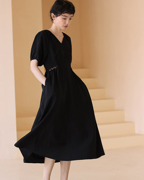 Audrey Black One-piece - atelier hibito