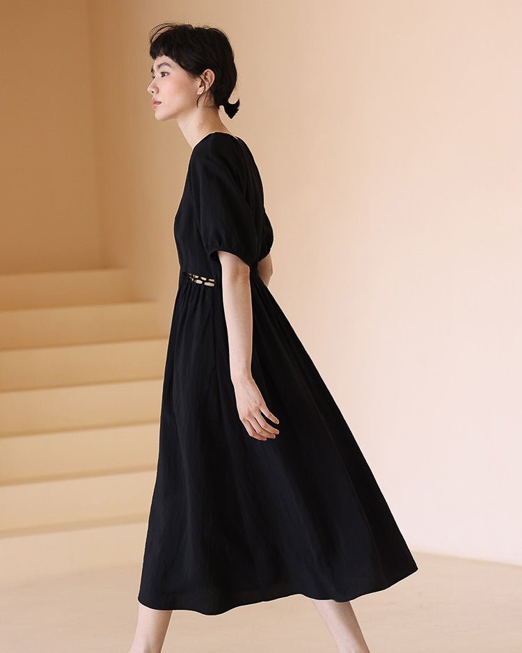 Audrey Black One-piece - atelier hibito