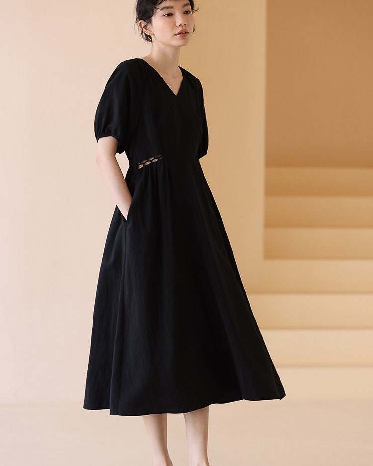 Audrey Black One-piece - atelier hibito