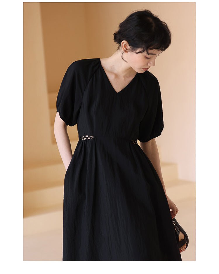 Audrey Black One-piece - atelier hibito