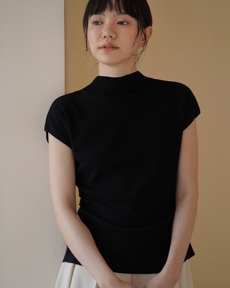 Back Slit Knit Top - atelier hibito