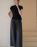 Back Slit Knit Top - atelier hibito