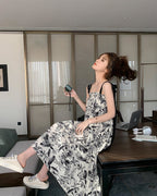 Black Ribbon Flare One-piece - atelier hibito