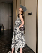 Black Ribbon Flare One-piece - atelier hibito