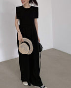 -BLACK- Wide Leg Jumpsuit - atelier hibito