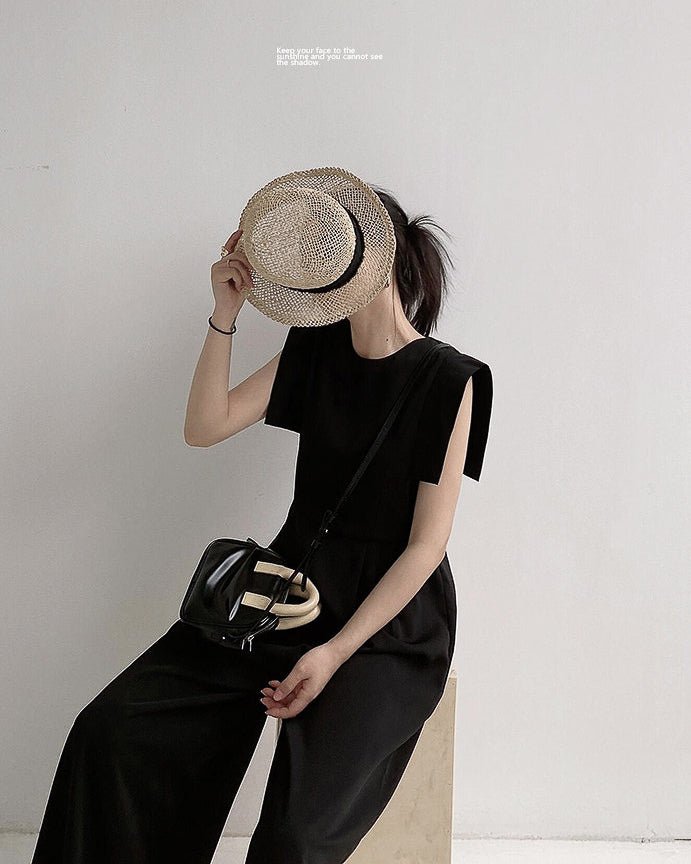 -BLACK- Wide Leg Jumpsuit - atelier hibito