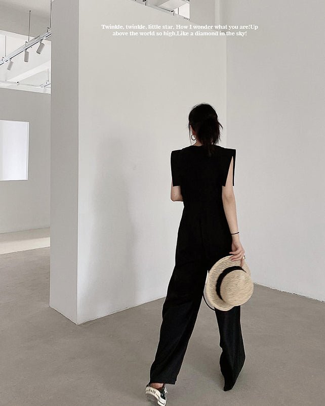 -BLACK- Wide Leg Jumpsuit - atelier hibito