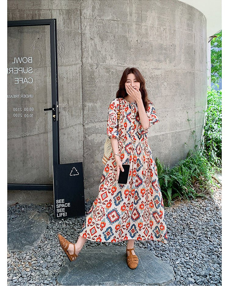 Bohemian Long One-piece - atelier hibito