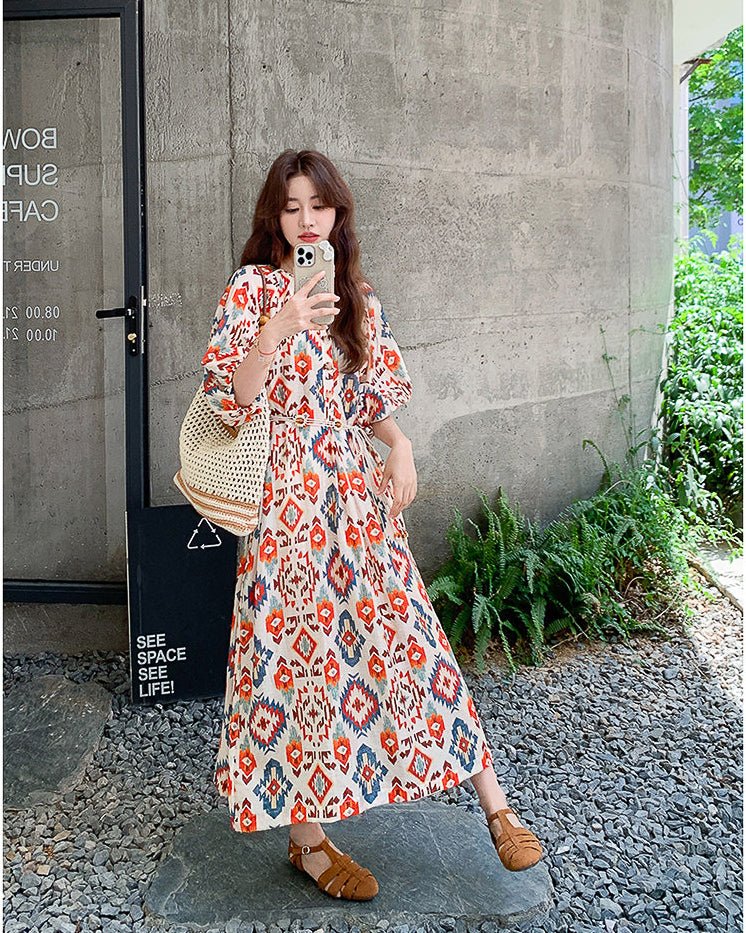 Bohemian Long One-piece - atelier hibito