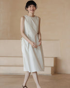 Cotton Stripe One-piece -with Pocket - atelier hibito