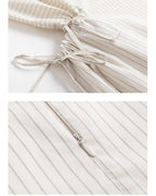 Cotton Stripe One-piece -with Pocket - atelier hibito