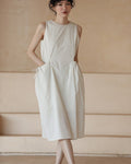 Cotton Stripe One-piece -with Pocket - atelier hibito