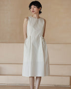 Cotton Stripe One-piece -with Pocket - atelier hibito