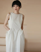 Cotton Stripe One-piece -with Pocket - atelier hibito