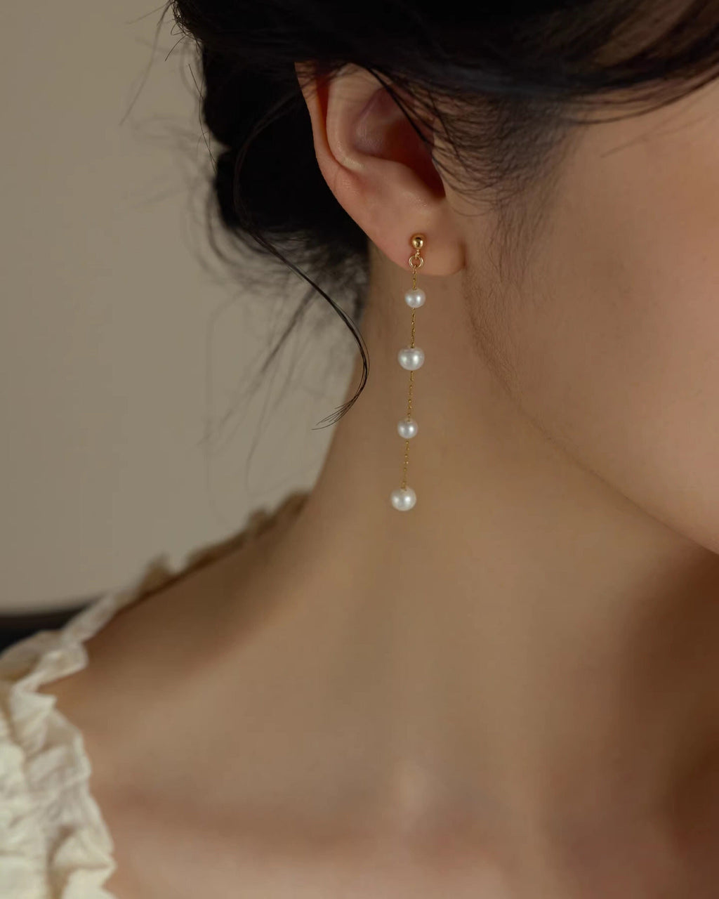 Floating Pearl Pierce - atelier hibito