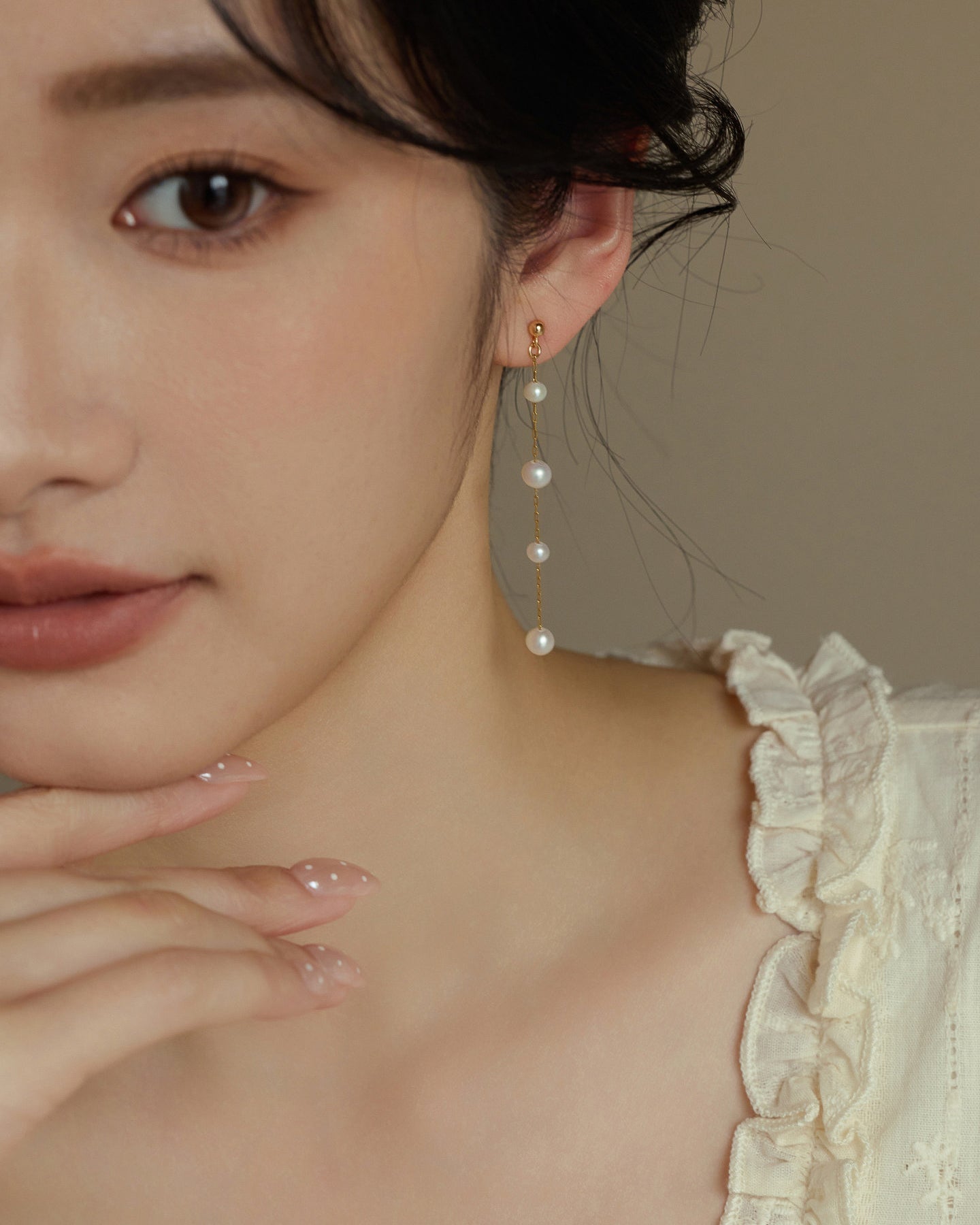 Floating Pearl Pierce - atelier hibito