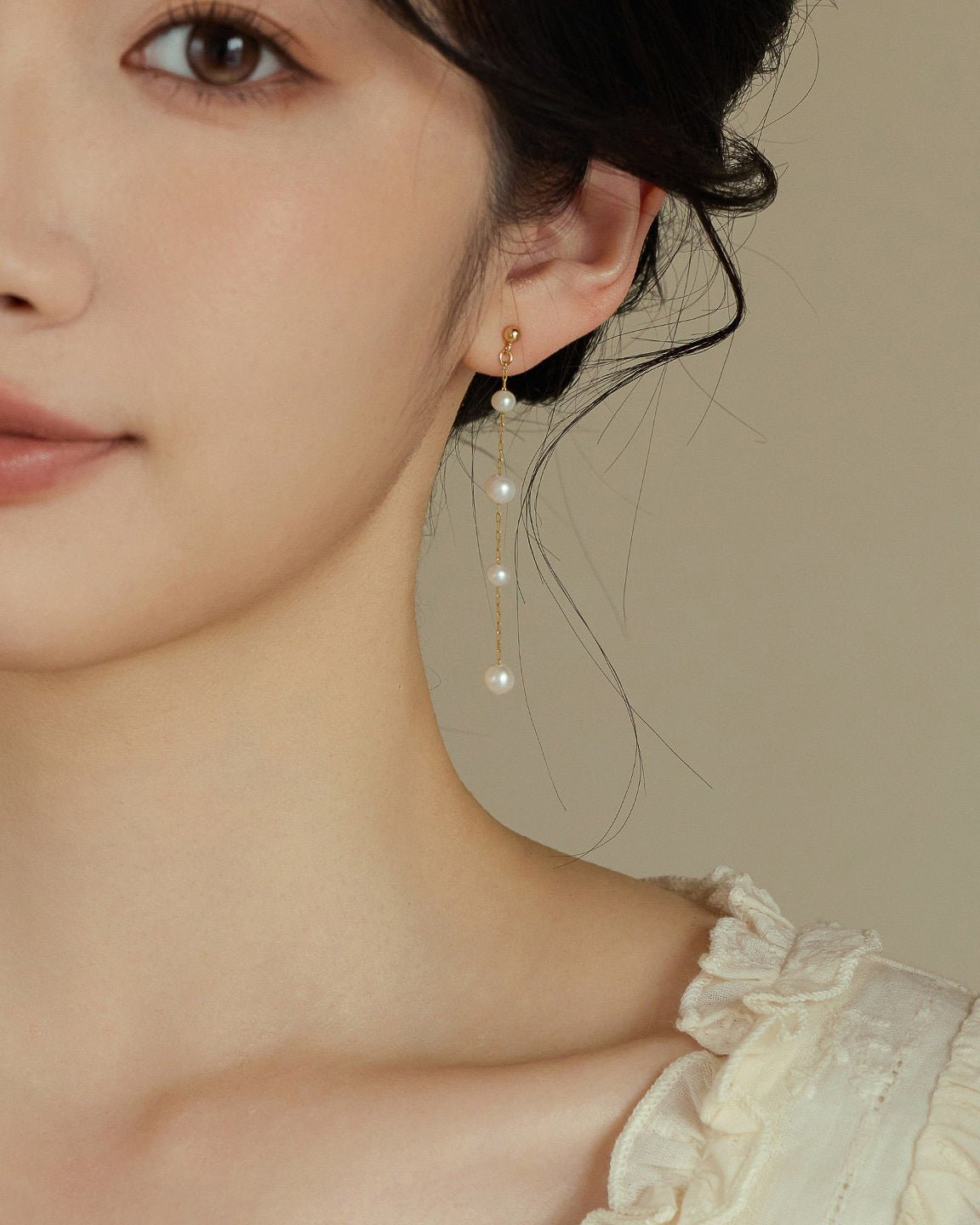 Floating Pearl Pierce - atelier hibito