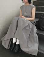 Frill Drape one-piece - atelier hibito
