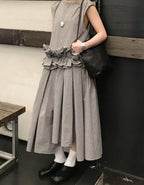 Frill Drape one-piece - atelier hibito