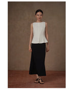 Front Slit Sleeveless Top - atelier hibito