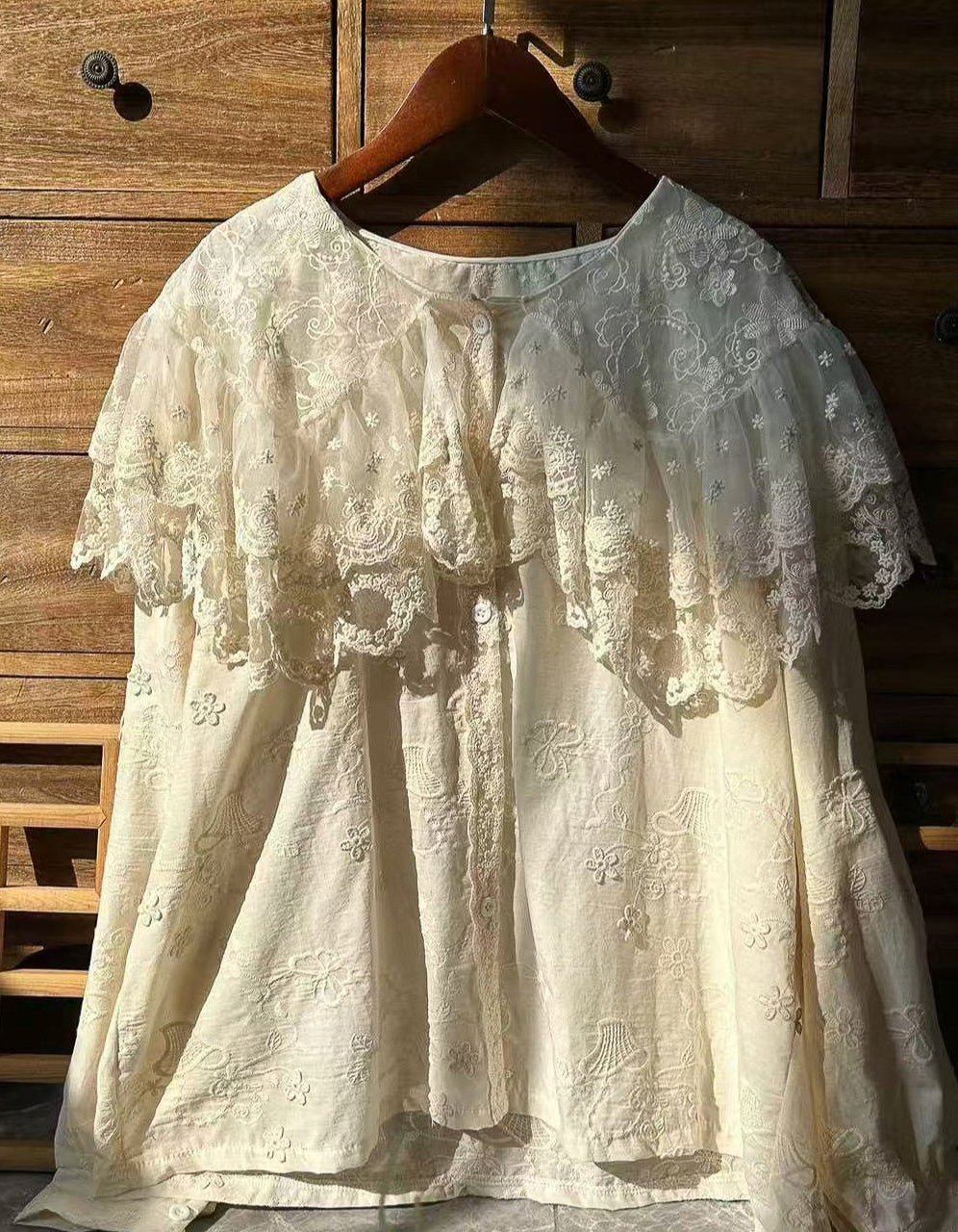 Lace Collar Blouse-antique - atelier hibito