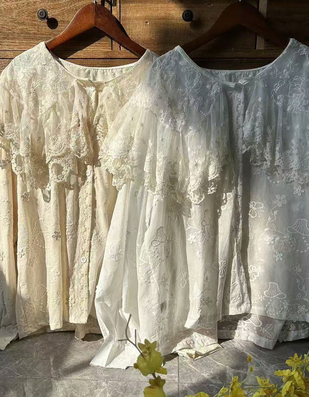 Lace Collar Blouse-antique - atelier hibito