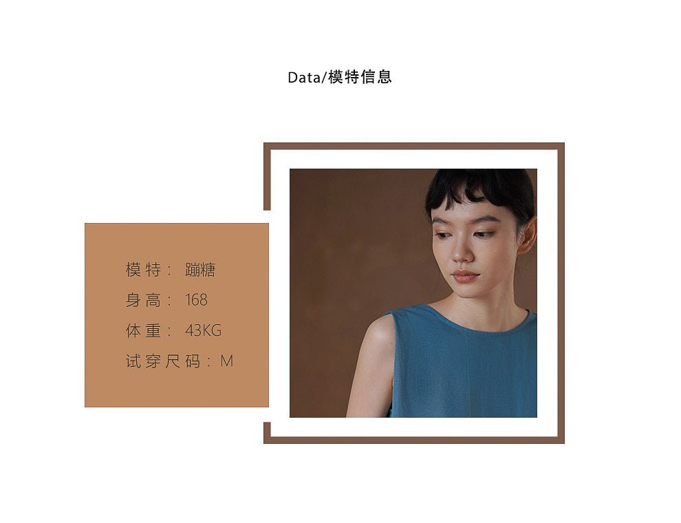 Ocean Blue Linen Top - atelier hibito