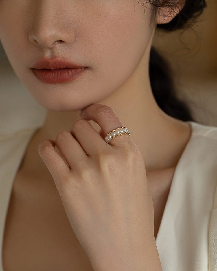 Pearl Cluster Ring - atelier hibito