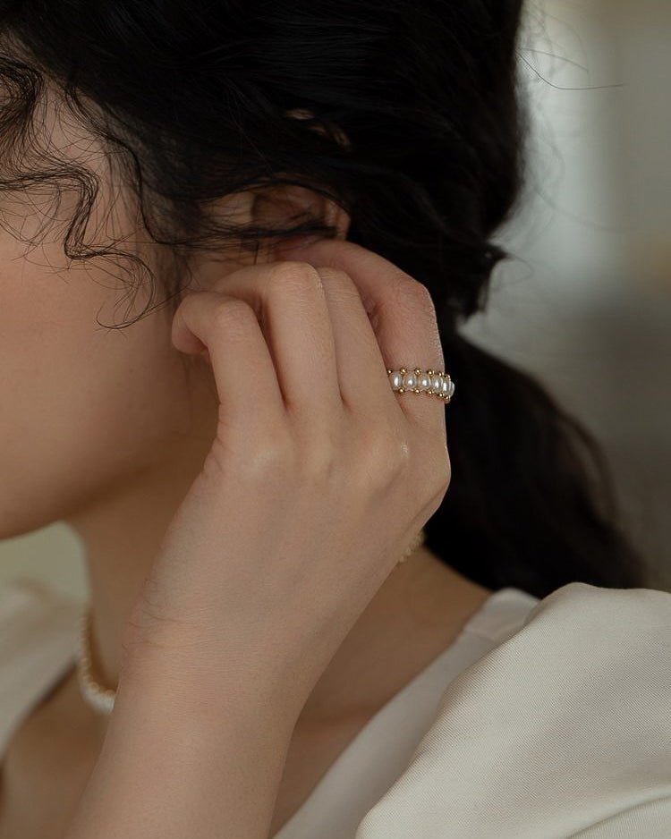 Pearl Cluster Ring - atelier hibito