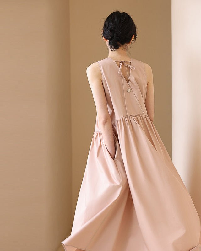 Petal Pink Flare One-piece - atelier hibito