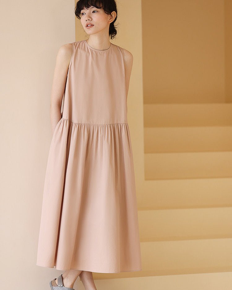 Petal Pink Flare One-piece - atelier hibito