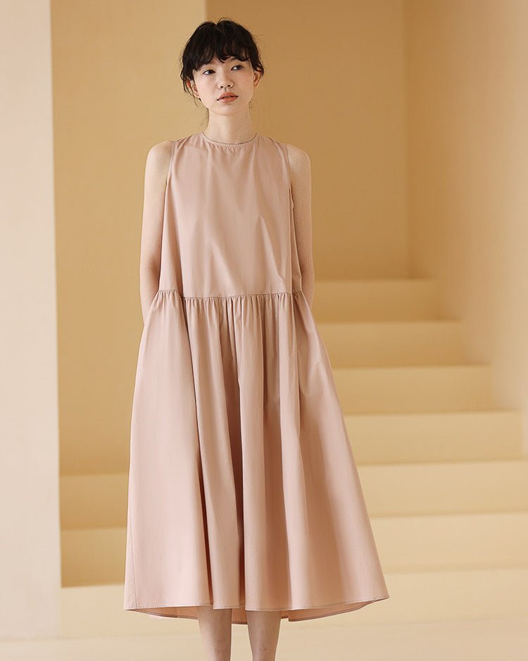 Petal Pink Flare One-piece - atelier hibito