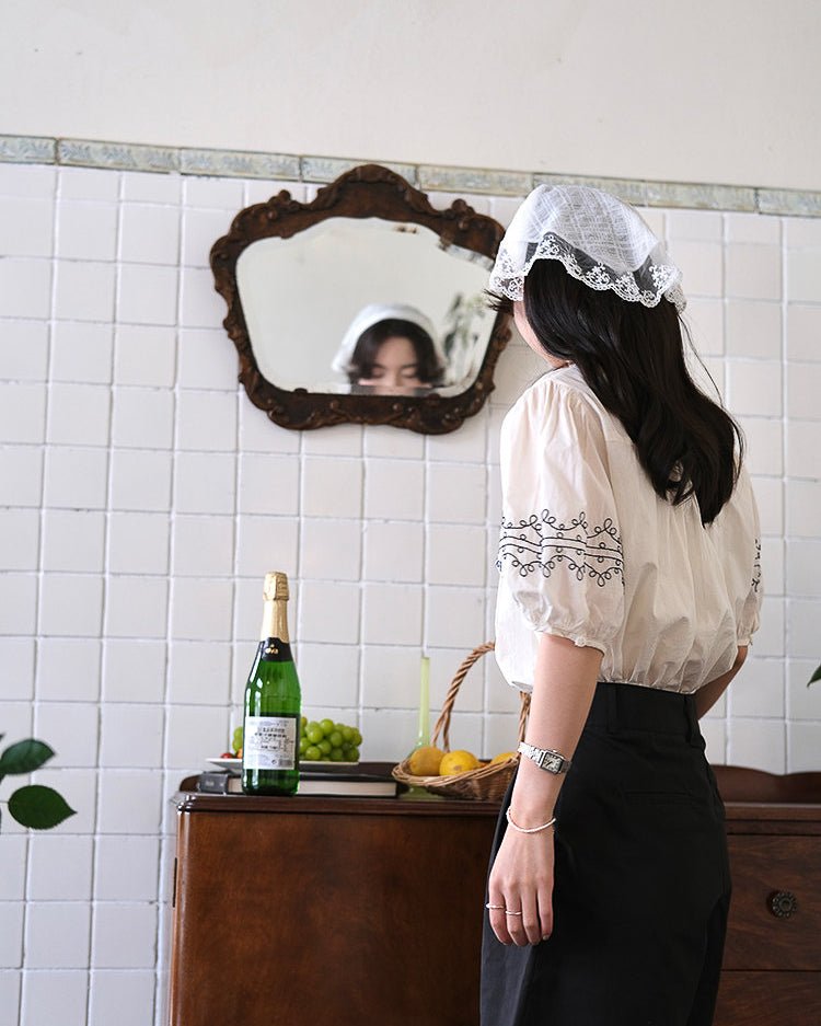 Provence Embroidery Blouse - atelier hibito
