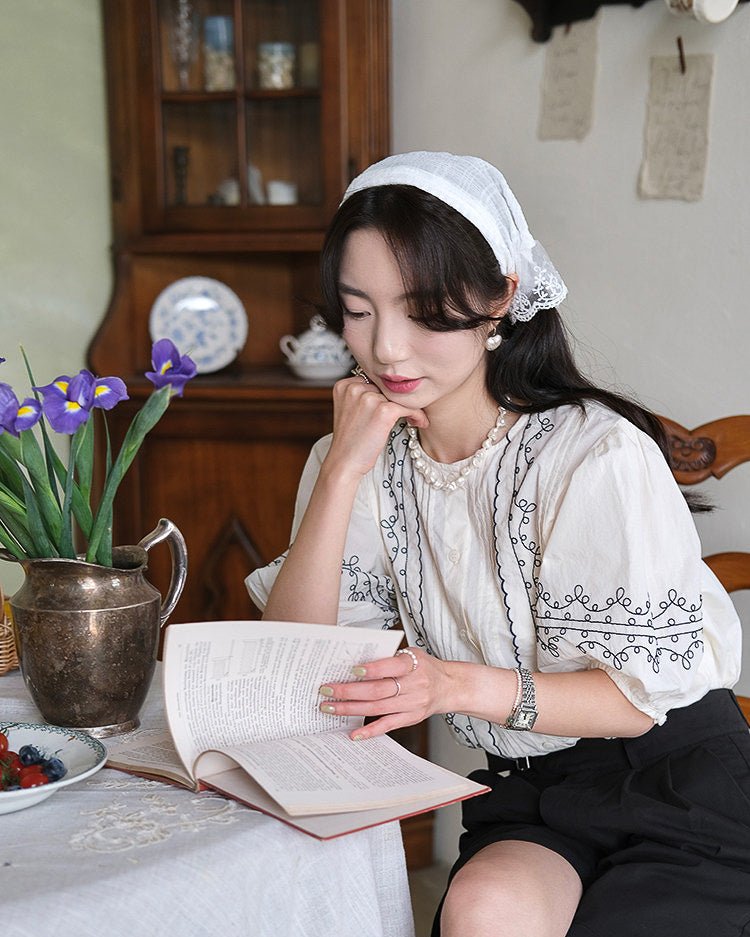 Provence Embroidery Blouse - atelier hibito