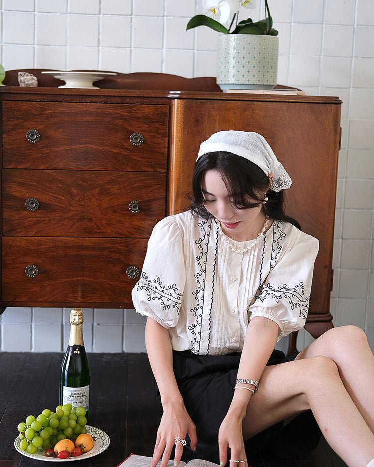 Provence Embroidery Blouse - atelier hibito