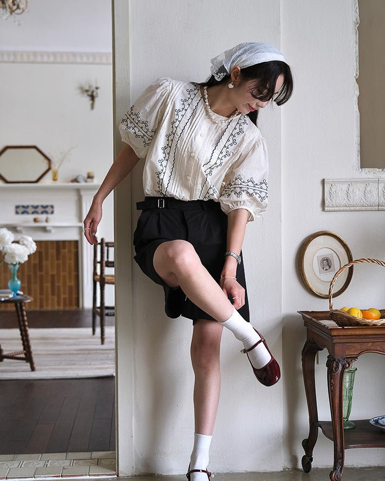 Provence Embroidery Blouse - atelier hibito