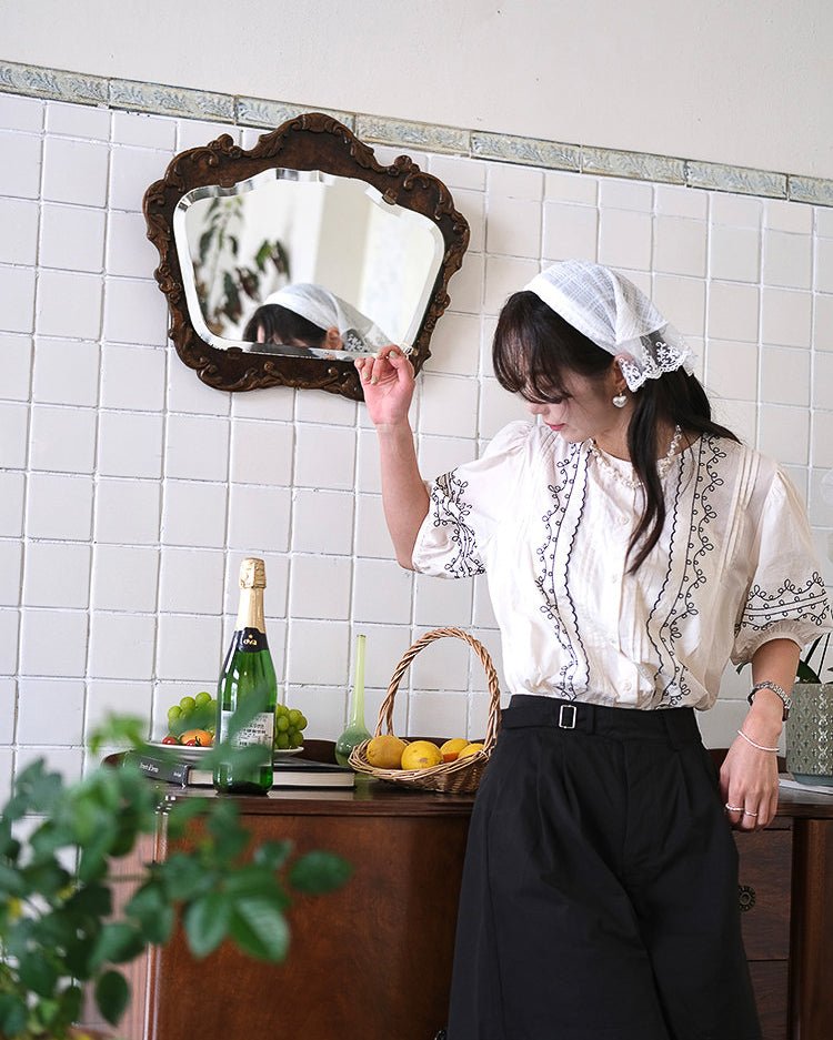 Provence Embroidery Blouse - atelier hibito
