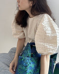Puff Sleeve Blouse - Cream - atelier hibito