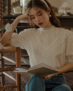 Puff Sleeve Lace Blouse - atelier hibito