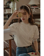 Puff Sleeve Lace Blouse - atelier hibito