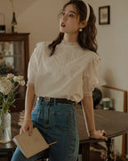 Puff Sleeve Lace Blouse - atelier hibito