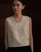 Sparkle Bead Tweed Top - atelier hibito