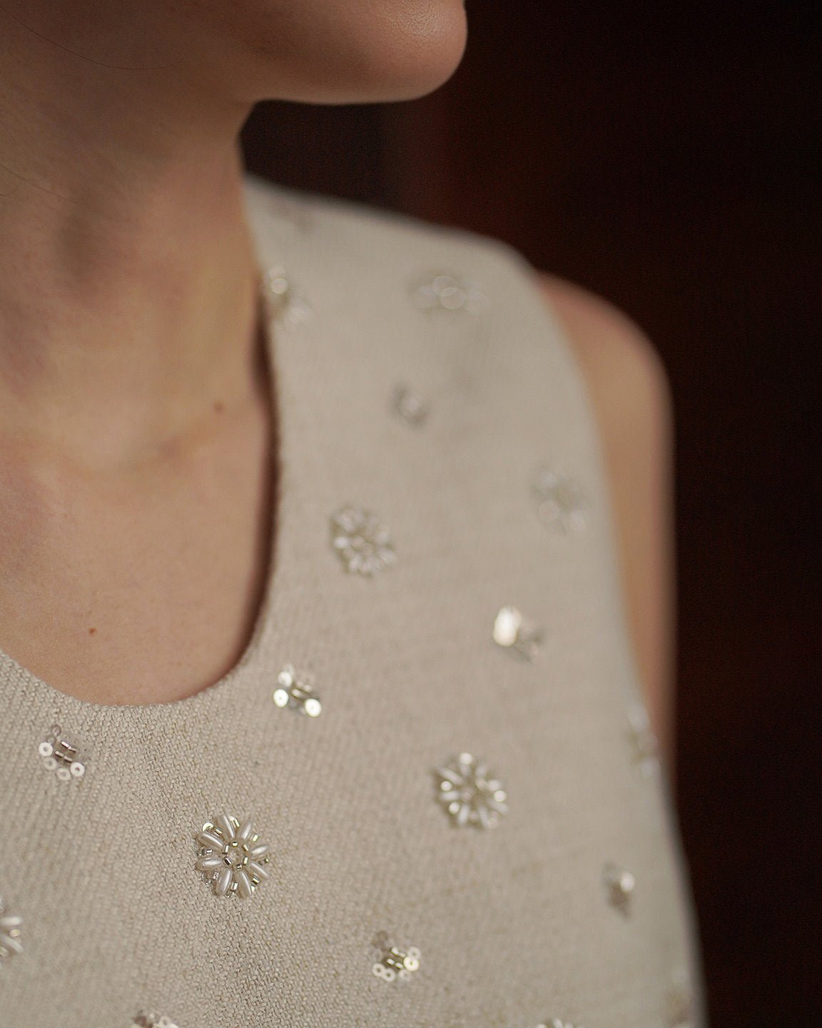 Sparkle Bead Tweed Top - atelier hibito