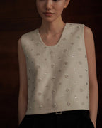 Sparkle Bead Tweed Top - atelier hibito