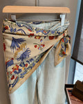 -THE Botanical- Flower Scarf - Beige - atelier hibito