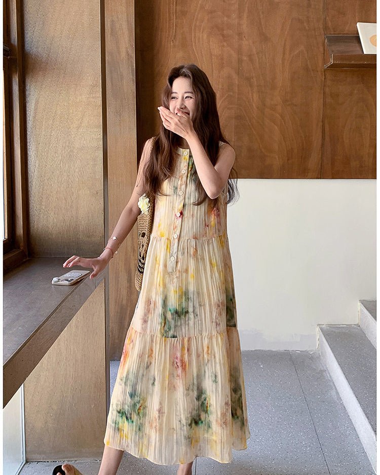 Watercolor Floral One-piece - atelier hibito